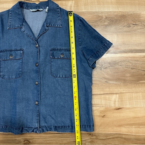 Vintage French Laundry Petites Button Up Top - Picture 2 of 5